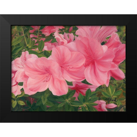 Eager Blooms Black Modern Wood Framed Art Print by Sherrill, Kate