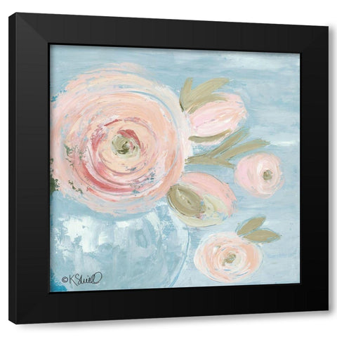 Joyful Blooms Black Modern Wood Framed Art Print by Sherrill, Kate