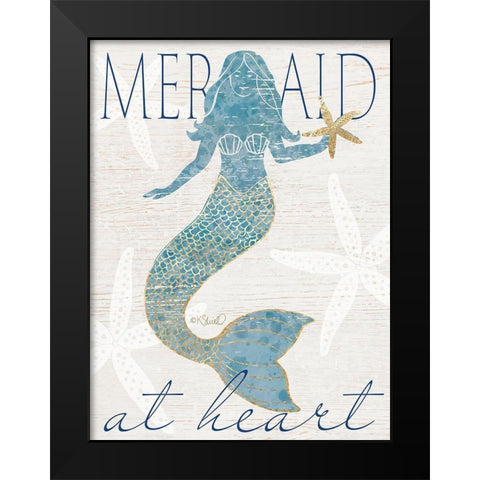 Mermaid at Heart Black Modern Wood Framed Art Print by Sherrill, Kate