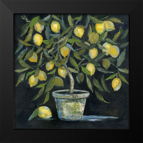 Lemon Tree Black Modern Wood Framed Art Print by Sherrill, Kate