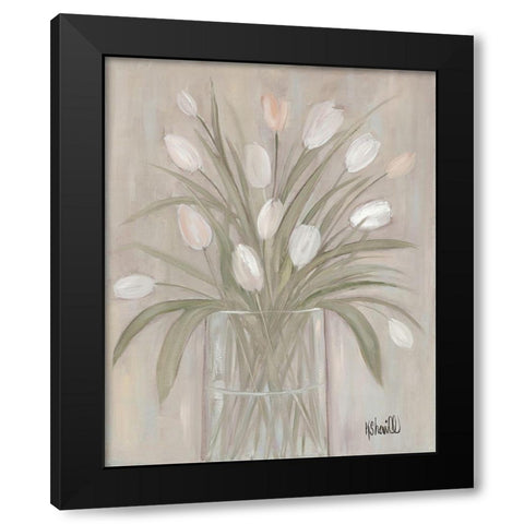 Tulip Bouquet Black Modern Wood Framed Art Print by Sherrill, Kate