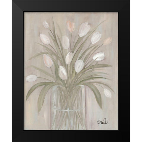 Tulip Bouquet Black Modern Wood Framed Art Print by Sherrill, Kate