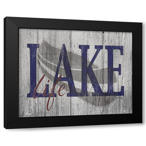 Lake Life Black Modern Wood Framed Art Print with Double Matting by Sherrill, Kate