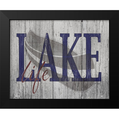 Lake Life Black Modern Wood Framed Art Print by Sherrill, Kate