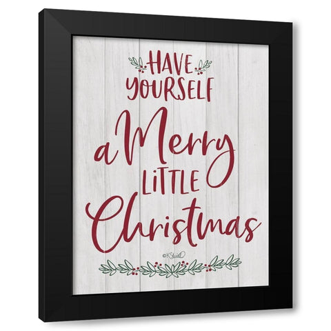 Merry Little Christmas    Black Modern Wood Framed Art Print by Sherrill, Kate