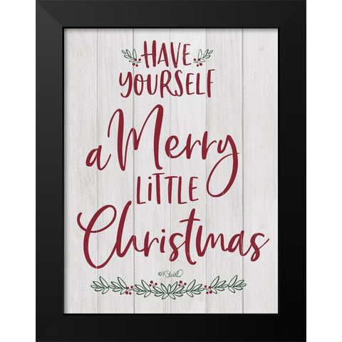 Merry Little Christmas    Black Modern Wood Framed Art Print by Sherrill, Kate