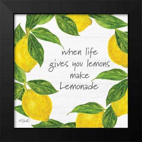 Make Lemonade     Black Modern Wood Framed Art Print by Sherrill, Kate