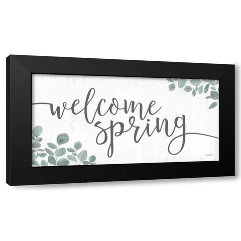 Welcome Spring   Black Modern Wood Framed Art Print with Double Matting by Sherrill, Kate
