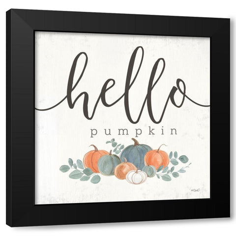 Hello Pumpkin II Black Modern Wood Framed Art Print with Double Matting by Sherrill, Kate