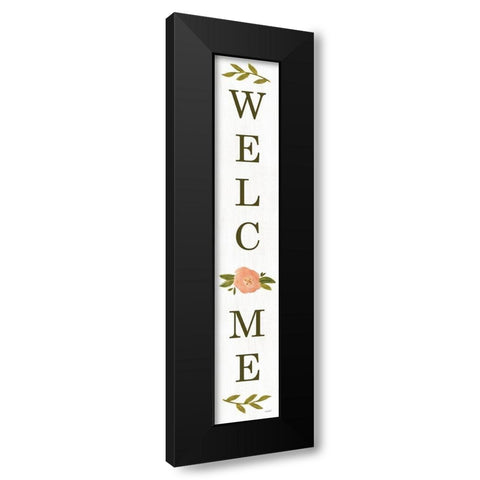 Welcome Floral I (white) Black Modern Wood Framed Art Print by Sherrill, Kate