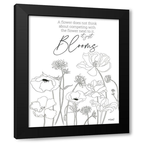 It Just Blooms Black Modern Wood Framed Art Print with Double Matting by Sherrill, Kate