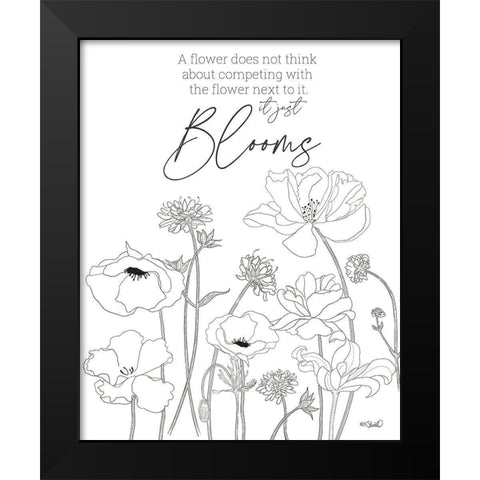 It Just Blooms Black Modern Wood Framed Art Print by Sherrill, Kate