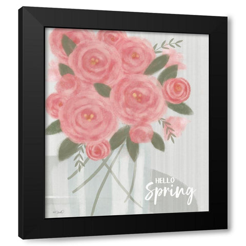 Hello Spring Black Modern Wood Framed Art Print with Double Matting by Sherrill, Kate