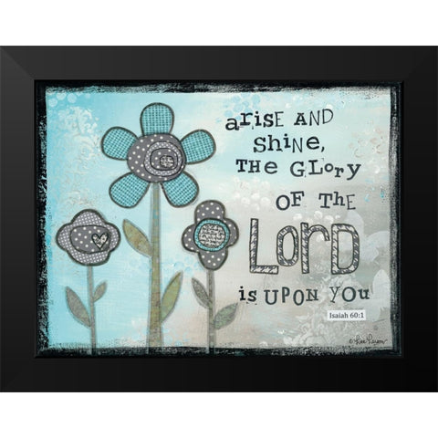 Arise and Shine Black Modern Wood Framed Art Print by Larson, Lisa
