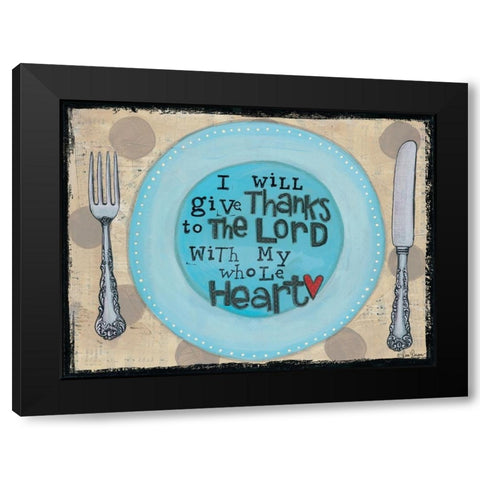 My Whole Heart Black Modern Wood Framed Art Print with Double Matting by Larson, Lisa