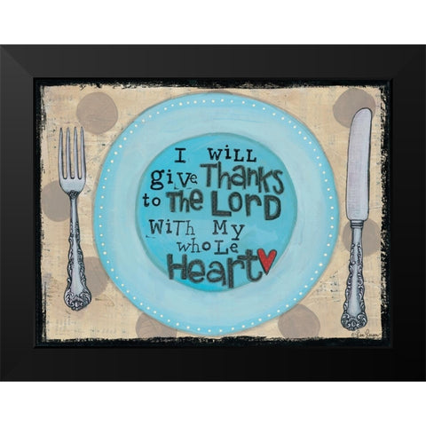 My Whole Heart Black Modern Wood Framed Art Print by Larson, Lisa