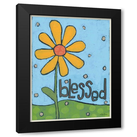 Blessed Black Modern Wood Framed Art Print with Double Matting by Larson, Lisa
