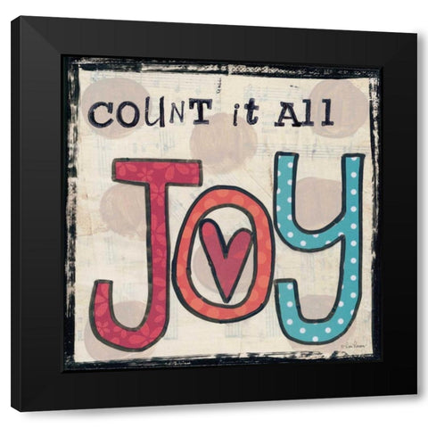 Count It All Joy Black Modern Wood Framed Art Print by Larson, Lisa