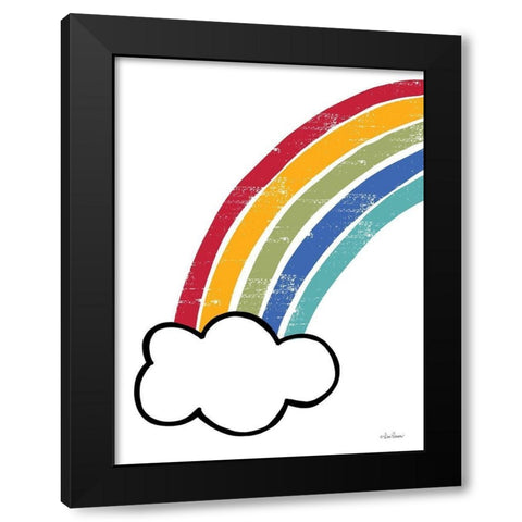 Happy Rainbow I Black Modern Wood Framed Art Print with Double Matting by Larson, Lisa