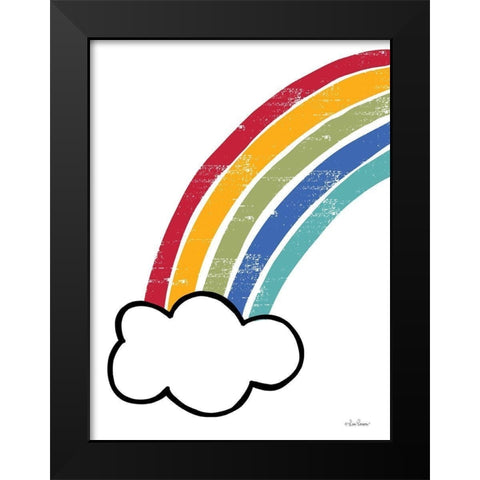Happy Rainbow I Black Modern Wood Framed Art Print by Larson, Lisa