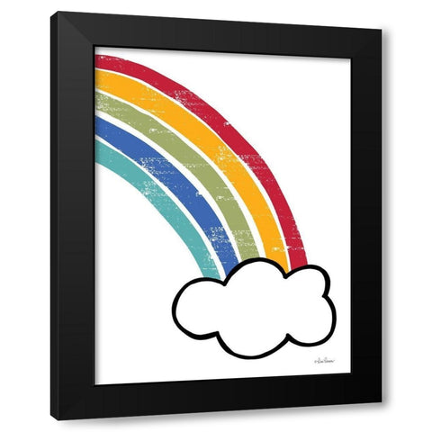 Happy Rainbow II Black Modern Wood Framed Art Print by Larson, Lisa