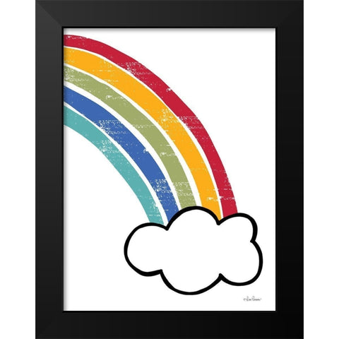 Happy Rainbow II Black Modern Wood Framed Art Print by Larson, Lisa
