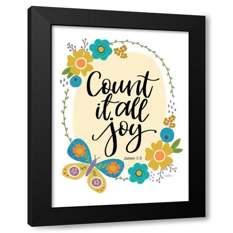 Count It All Joy Black Modern Wood Framed Art Print by Larson, Lisa