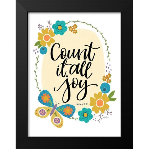 Count It All Joy Black Modern Wood Framed Art Print by Larson, Lisa