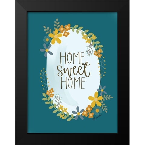 Home Sweet Home Black Modern Wood Framed Art Print by Larson, Lisa
