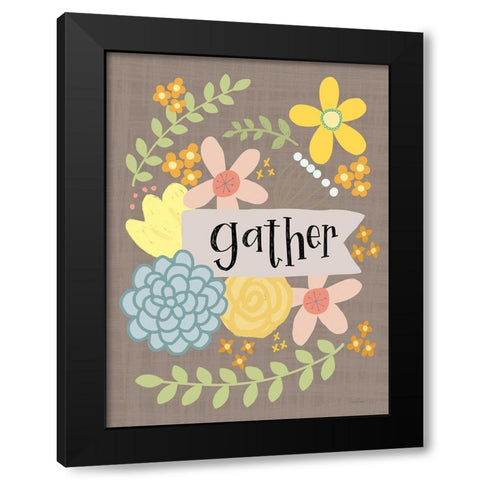 Gather Black Modern Wood Framed Art Print by Larson, Lisa