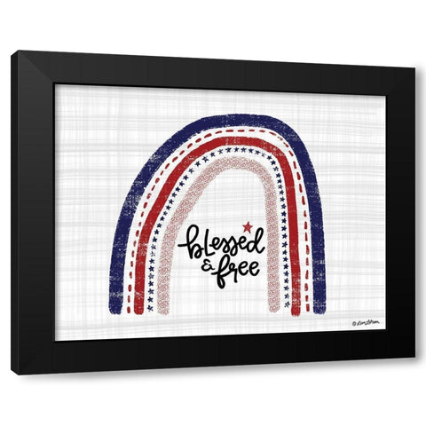 Blessed and Free Black Modern Wood Framed Art Print with Double Matting by Larson, Lisa