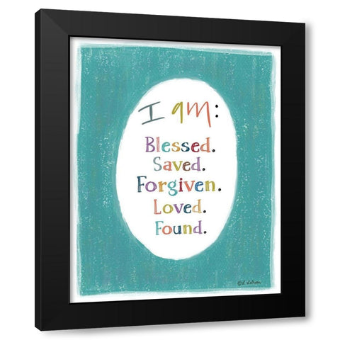 I Am Black Modern Wood Framed Art Print by Larson, Lisa