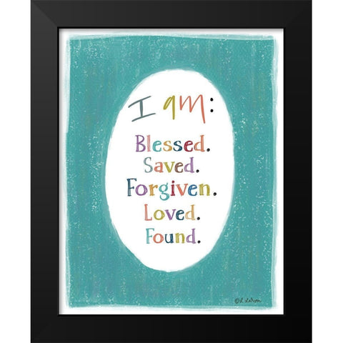 I Am Black Modern Wood Framed Art Print by Larson, Lisa