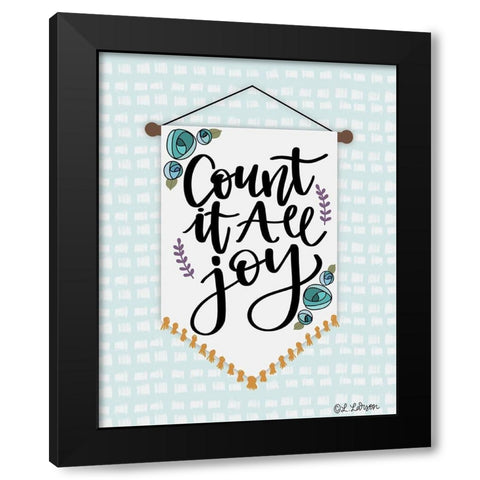 Count It Are Joy Black Modern Wood Framed Art Print with Double Matting by Larson, Lisa