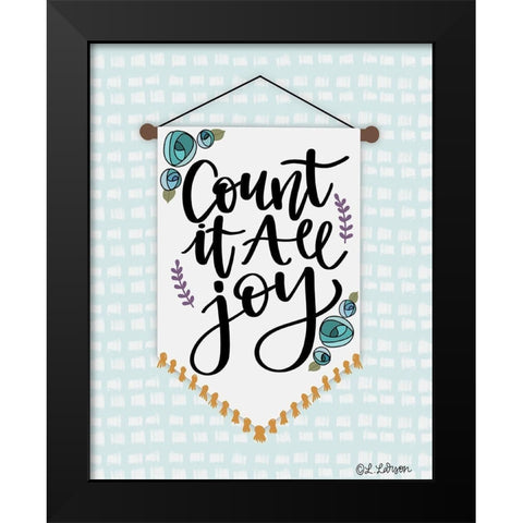 Count It Are Joy Black Modern Wood Framed Art Print by Larson, Lisa