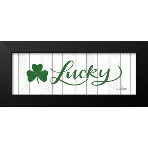 Lucky Black Modern Wood Framed Art Print by Larson, Lisa