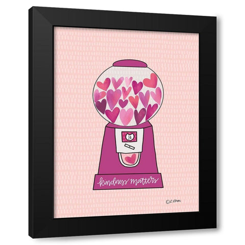Kindness Matters Black Modern Wood Framed Art Print with Double Matting by Larson, Lisa