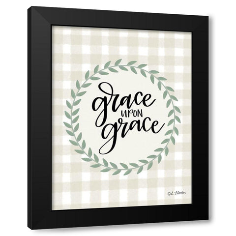 Grace upon Grace Black Modern Wood Framed Art Print by Larson, Lisa