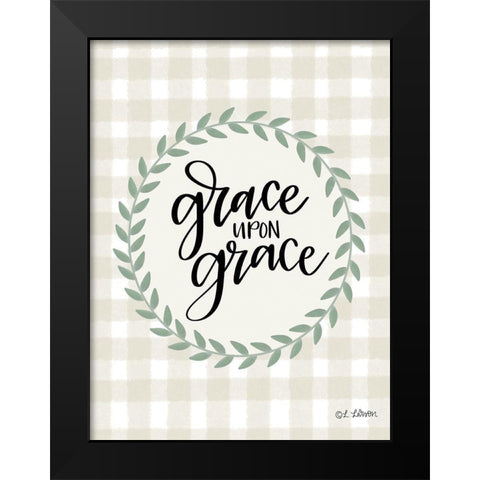 Grace upon Grace Black Modern Wood Framed Art Print by Larson, Lisa