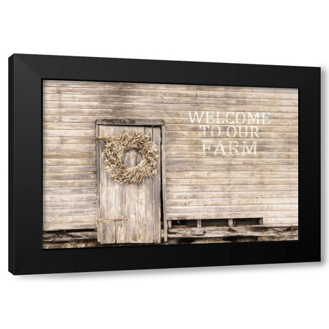Welcome to Our Farm Black Modern Wood Framed Art Print with Double Matting by Deiter, Lori