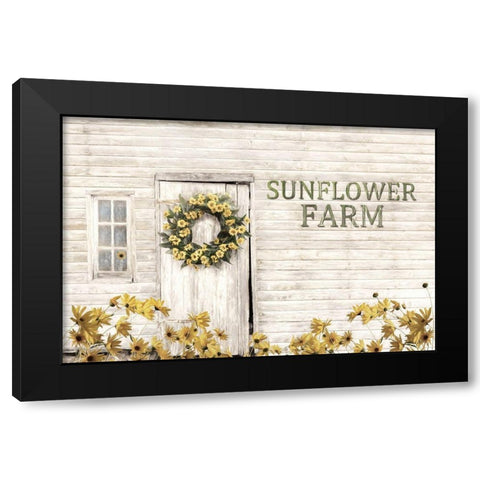 Sunflower Farm Black Modern Wood Framed Art Print by Deiter, Lori