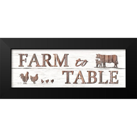 Farm to Table Black Modern Wood Framed Art Print by Deiter, Lori