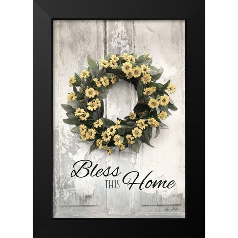 Bless This Home Black Modern Wood Framed Art Print by Deiter, Lori