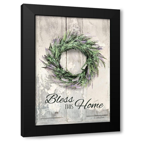 Bless This Home Black Modern Wood Framed Art Print with Double Matting by Deiter, Lori