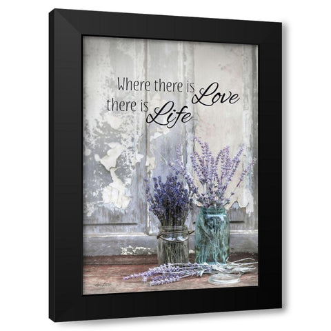 Where There is Love Black Modern Wood Framed Art Print by Deiter, Lori