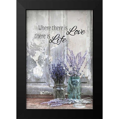 Where There is Love Black Modern Wood Framed Art Print by Deiter, Lori