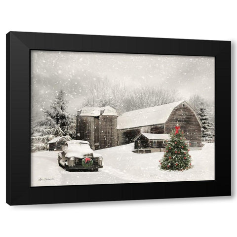 Farmhouse Christmas Black Modern Wood Framed Art Print by Deiter, Lori
