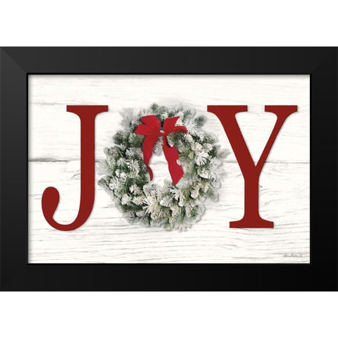 Christmas Joy Black Modern Wood Framed Art Print by Deiter, Lori