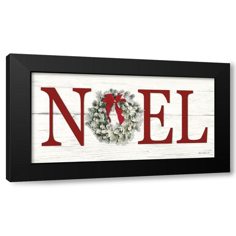 Christmas Noel Black Modern Wood Framed Art Print by Deiter, Lori