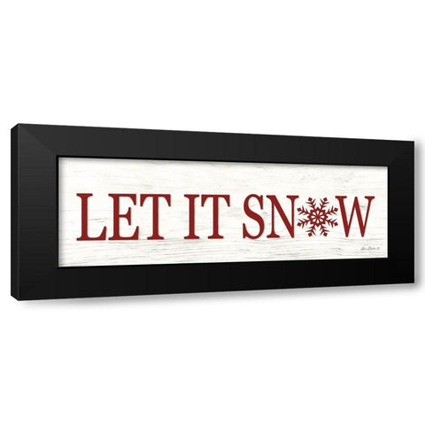 Let It Snow Black Modern Wood Framed Art Print with Double Matting by Deiter, Lori